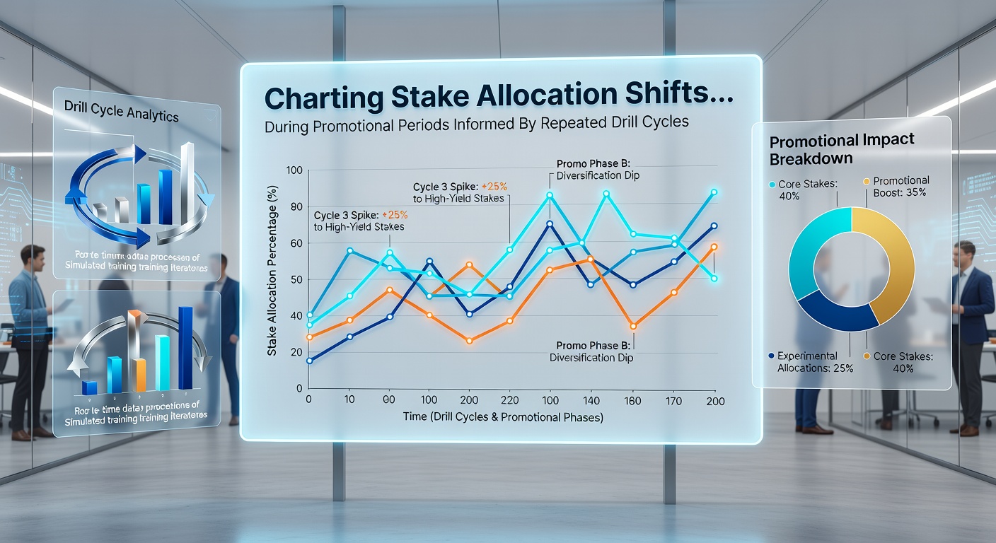 Grafik mit Beispieldaten zu Stake Allocation Shifts in Promotionsphasen