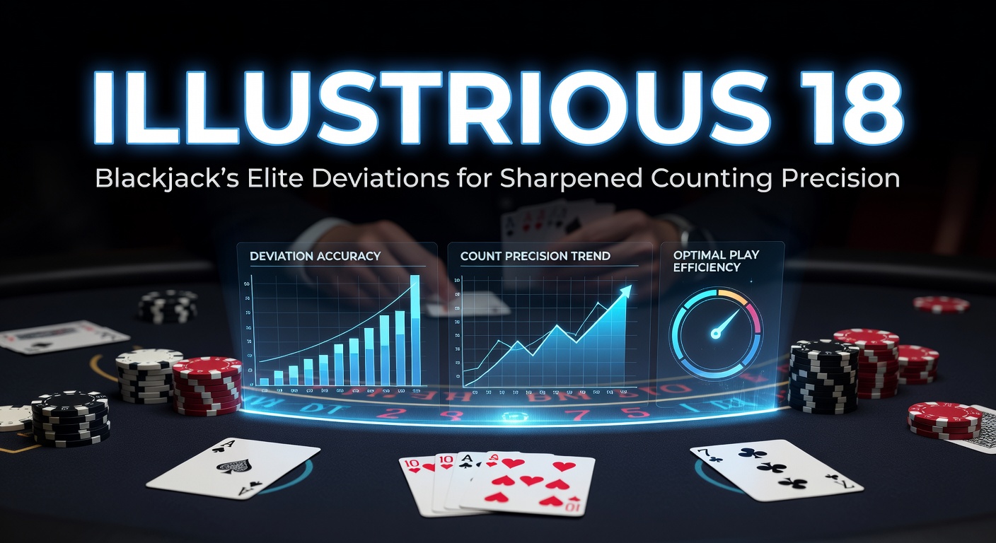 Tabelle der Illustrious 18 mit True-Count-Abweichungen für optimale Blackjack-Entscheidungen