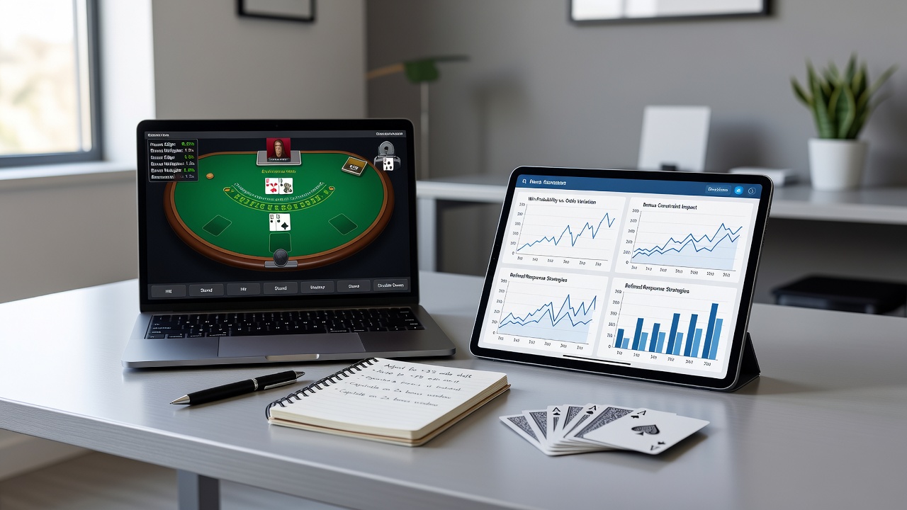 Beispiel einer Blackjack-Simulation mit Bonus-Constraints und Quotenanalyse